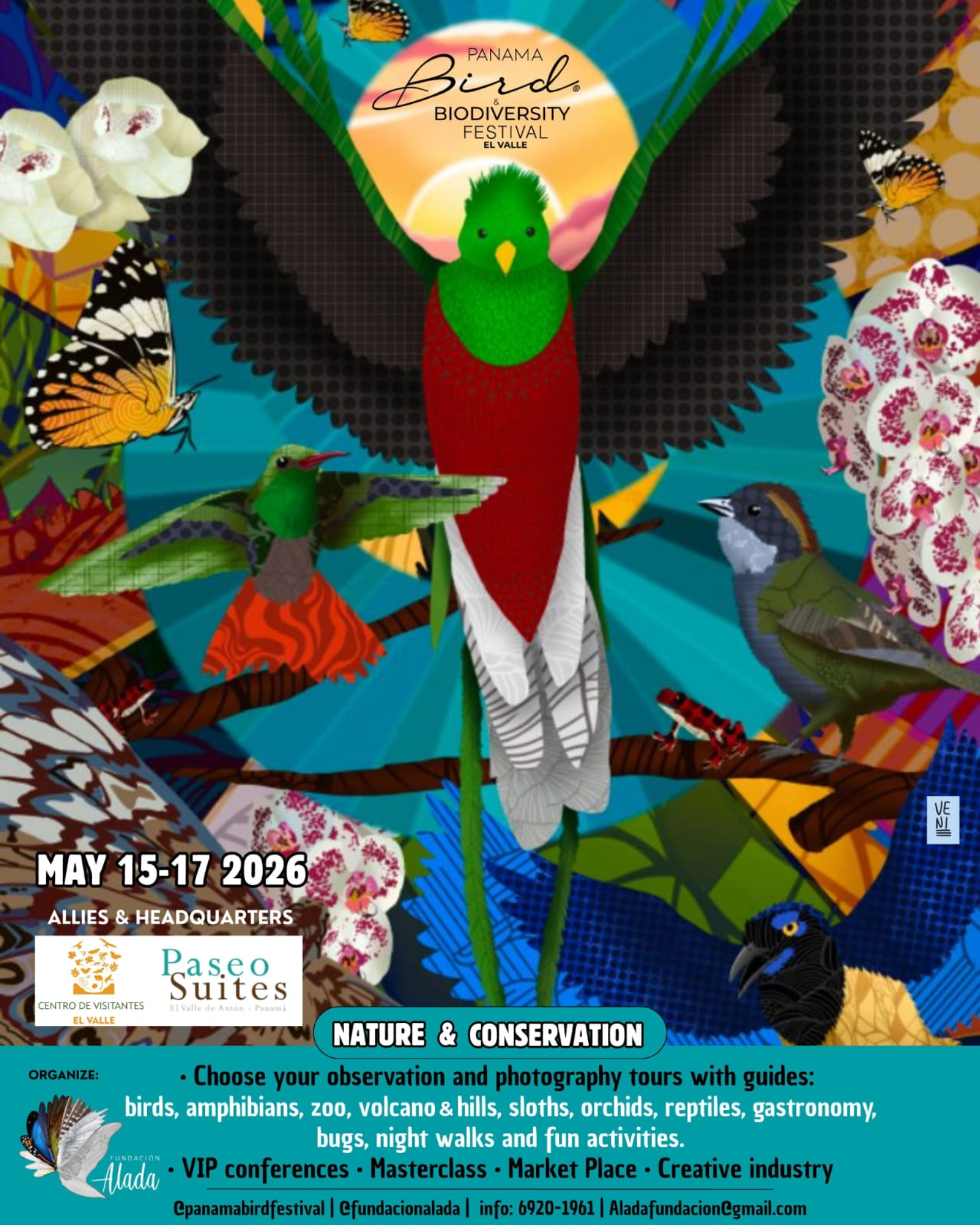 Afiche oficial de BIOFEST creado por Venicio León